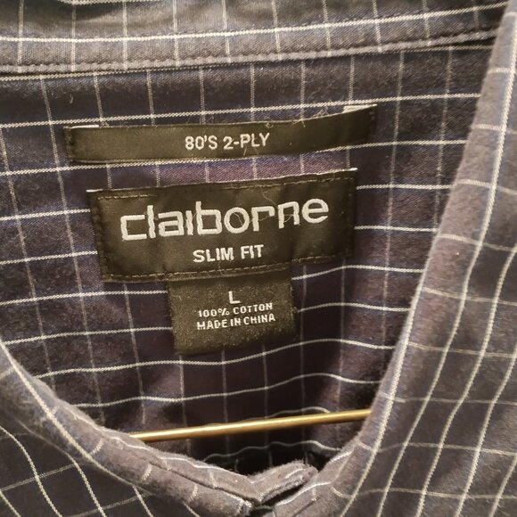 Claiborne Long Sleeve Button Up Men's Shirt, Size Large (Slim Fit) - Picture 2 of 4